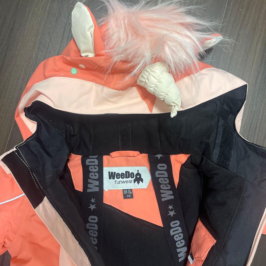 WeeDo オレンジ色 スキーウェア 104-116サイズお子さんの「元気」と
