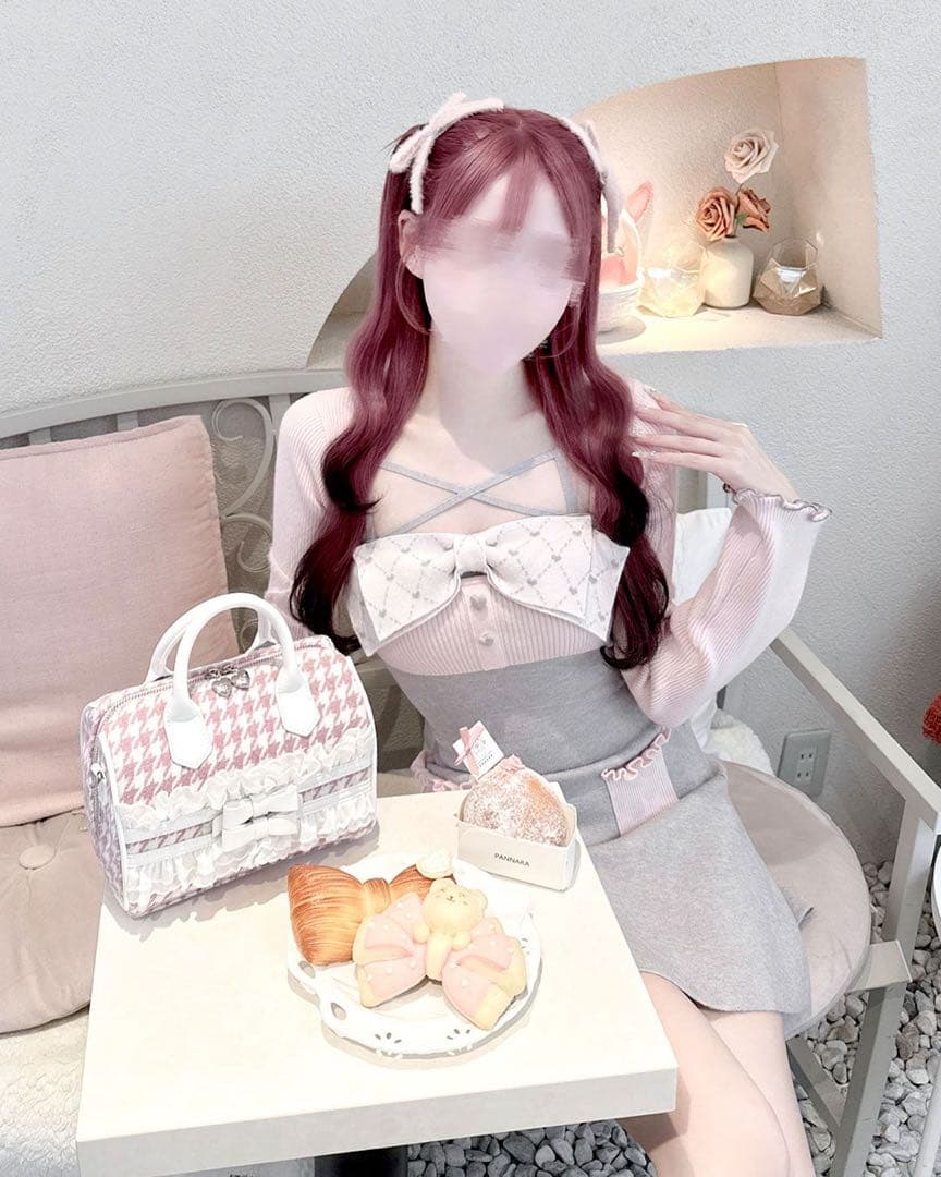 新品タグ付き】HONEYMEW Bigリボンアンサンブルワンピース - メルカリ