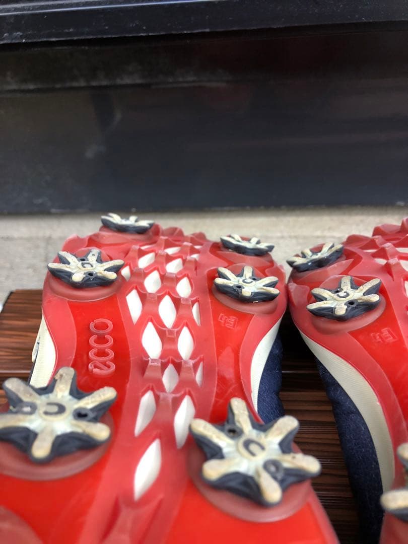 美品ECCOゴルフシューズ43 26.5cmソフトスパイク ゴアテックス