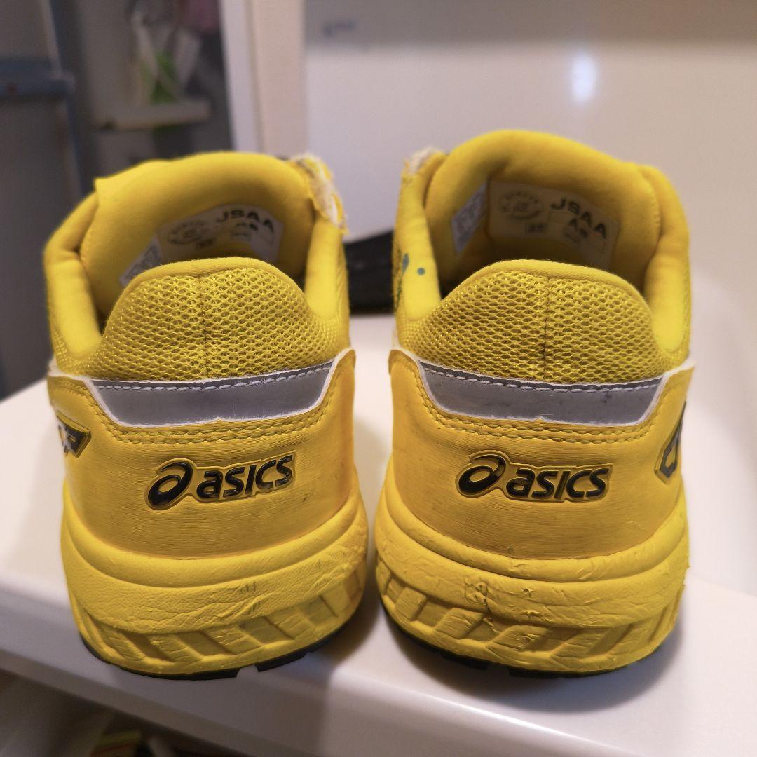 アシックス安全靴CP209 クリーニング済み　27cm限定カラーイエロー BOA