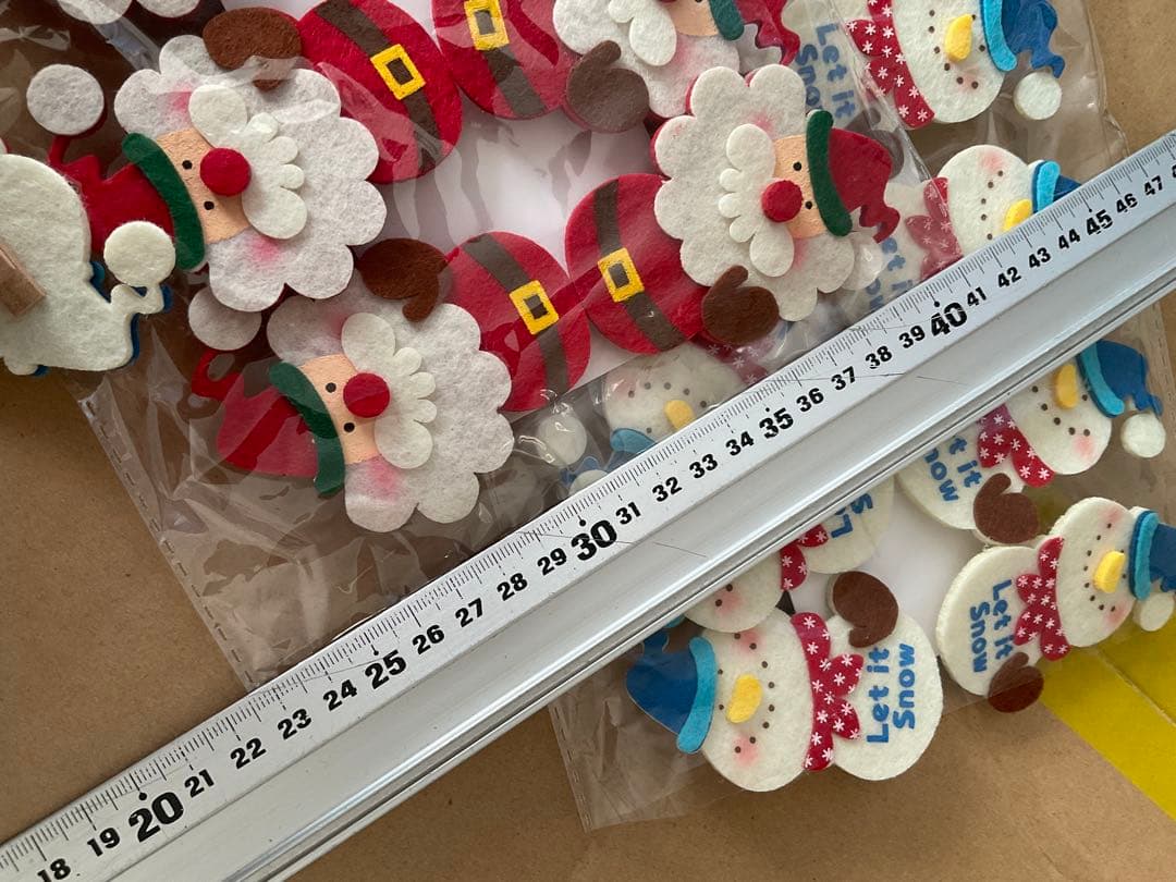 クリスマス用 サンタ＆スノーマンクリップ ケーキ屋さん 販売 小物