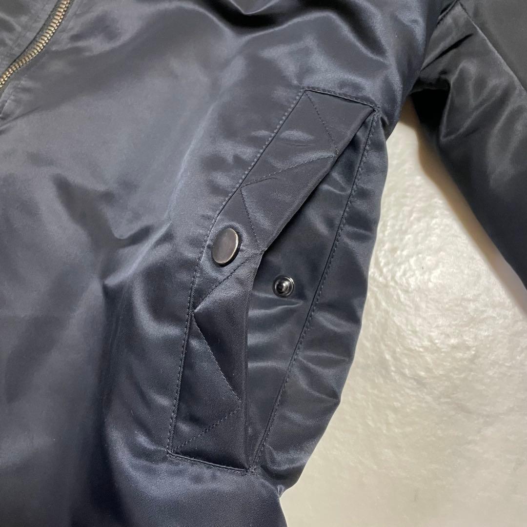 美品♪UNTITLED アンタイトル MA-1 ロングコート 中わた ネイビー