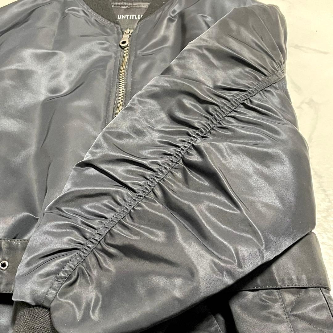 美品♪UNTITLED アンタイトル MA-1 ロングコート 中わた ネイビー