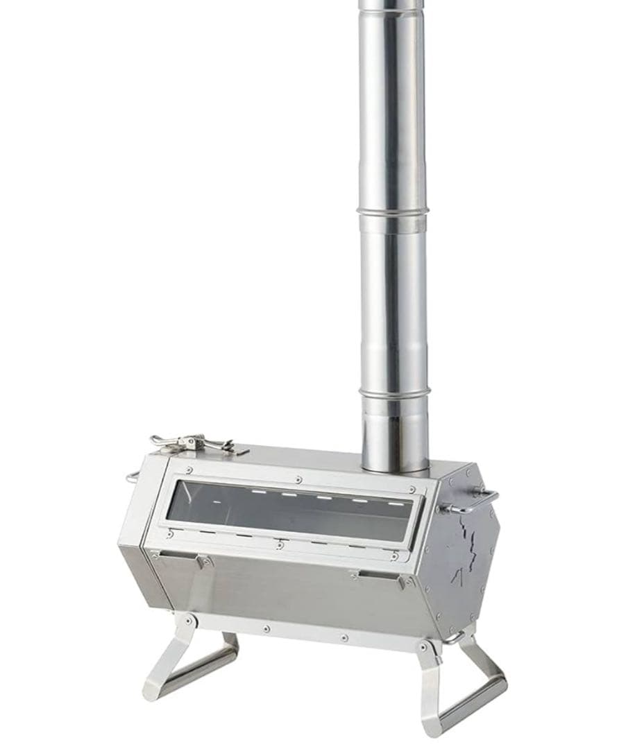 新品・未使用・未開封】LOGOS ステンレス製コンパクト薪ストーブ