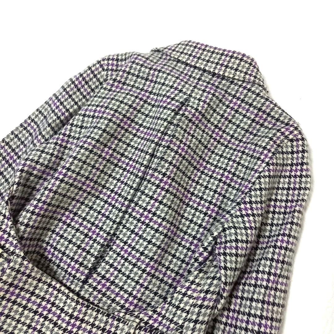 ポールスミス ブラックレーベル 千鳥柄ダブルブレストコート ベルト付き Aライン