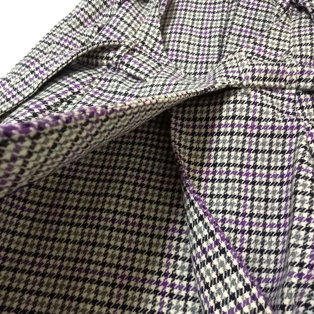 ポールスミス ブラックレーベル 千鳥柄ダブルブレストコート ベルト付き Aライン