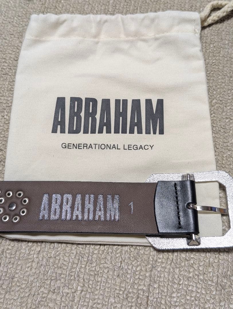 ABRAHAM 装飾付きレザーベルト