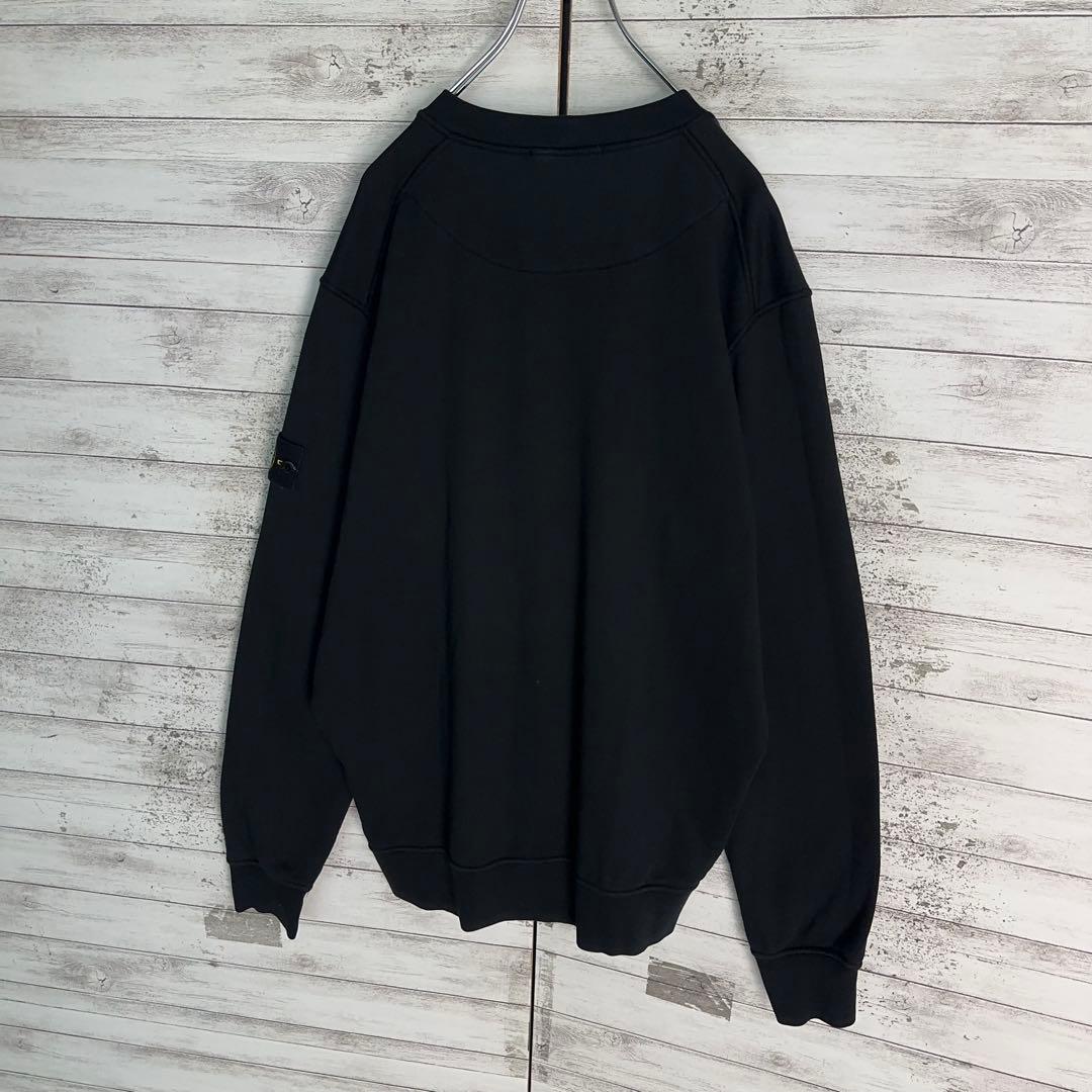 11766【美品・QR鑑定済み】ストーンアイランド　XLサイズスウェット　黒