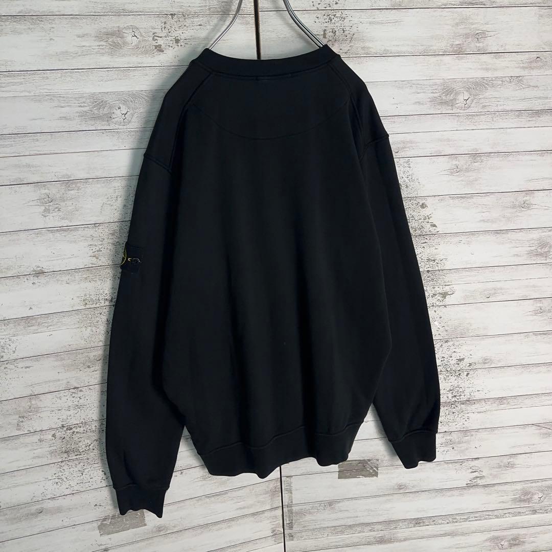 11766【美品・QR鑑定済み】ストーンアイランド　XLサイズスウェット　黒