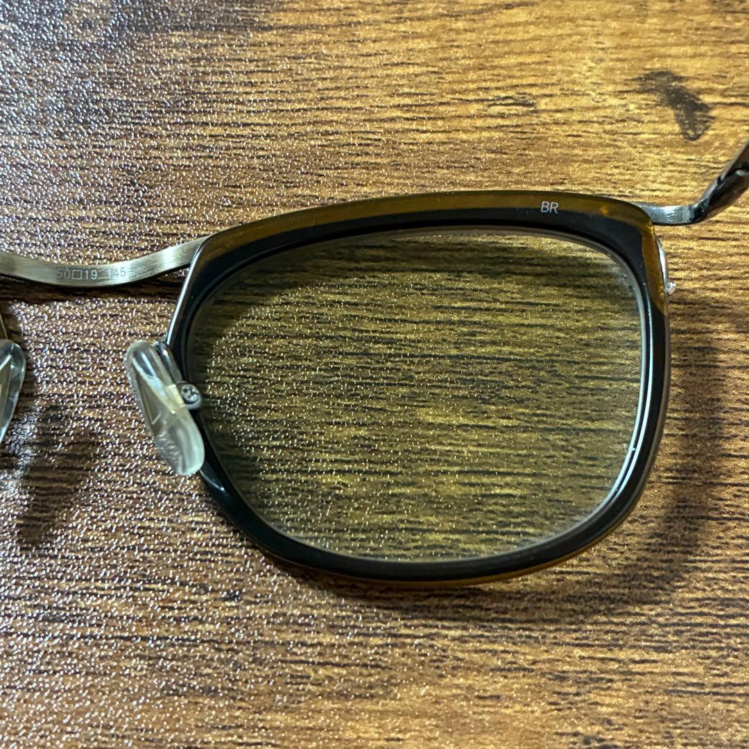 【美品】金子眼鏡× イッセイミヤケ 日本製 サングラス スモークレンズ 金茶