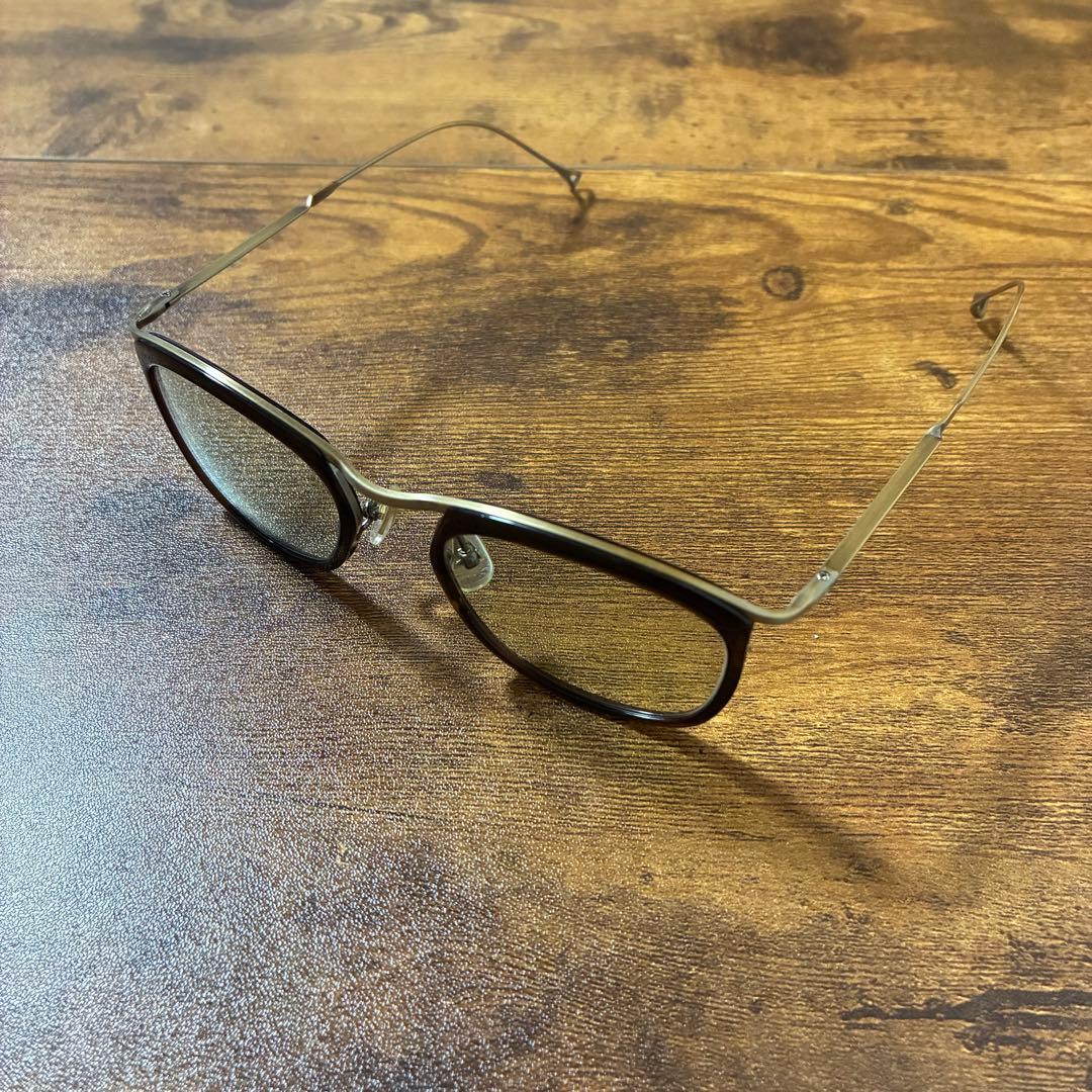 【美品】金子眼鏡× イッセイミヤケ 日本製 サングラス スモークレンズ 金茶