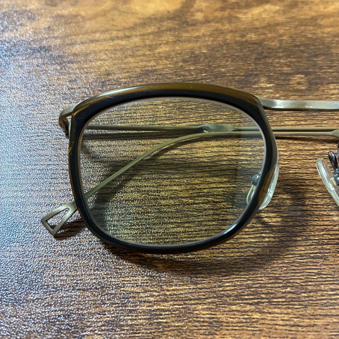 【美品】金子眼鏡× イッセイミヤケ 日本製 サングラス スモークレンズ 金茶