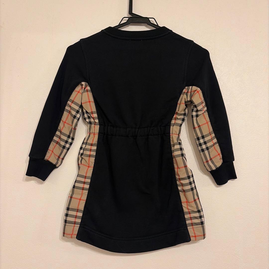 BURBERRY】ワンピース 黒 ノバチェック120 現行タグ
