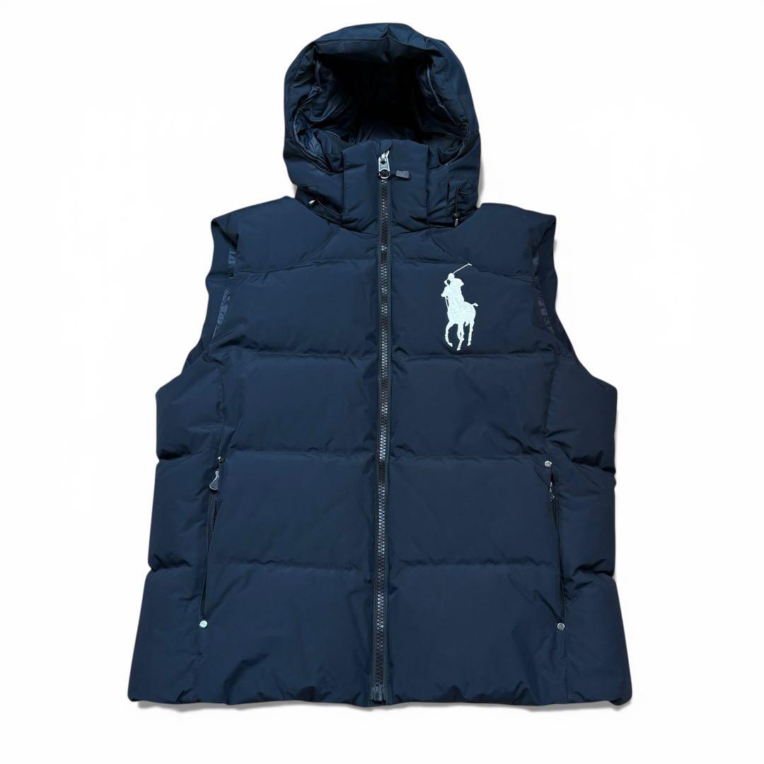 極美品 ポロラルフローレン 現行 ダウンベスト ビッグポニー 黒 L