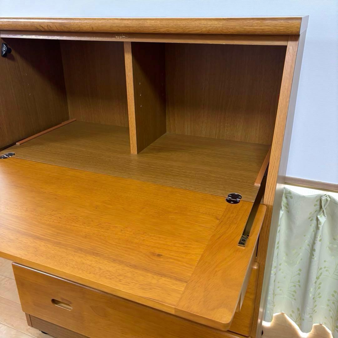 吉川木工 天然木 ライティングビューロー ライティングデスク 机