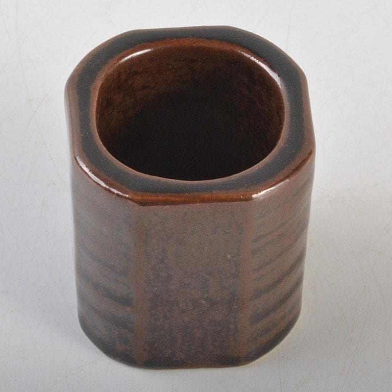 茶道具 膳所焼 淡海ぜぜ 陽炎園造 面取 蓋置 共布共箱