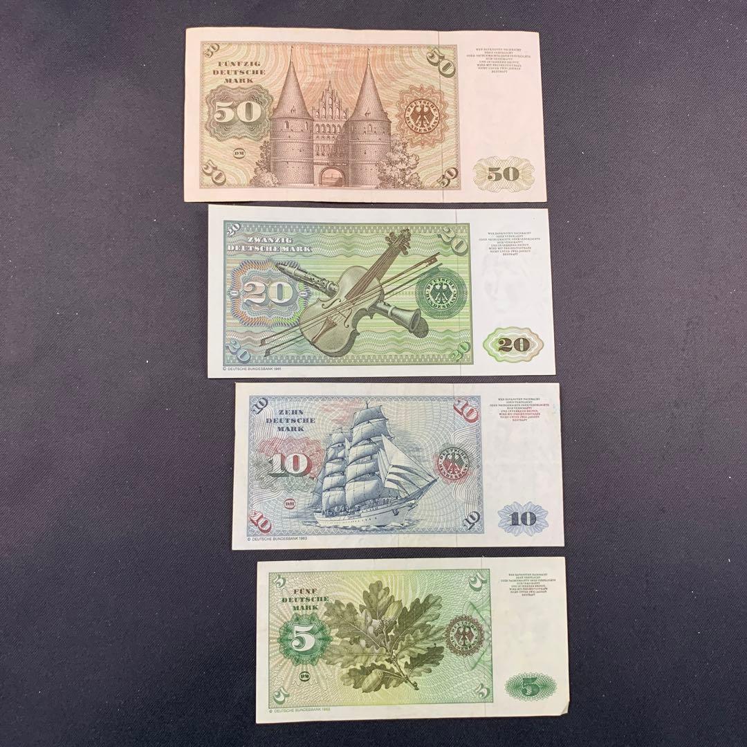 旧ドイツマルク紙幣 4枚 - メルカリ