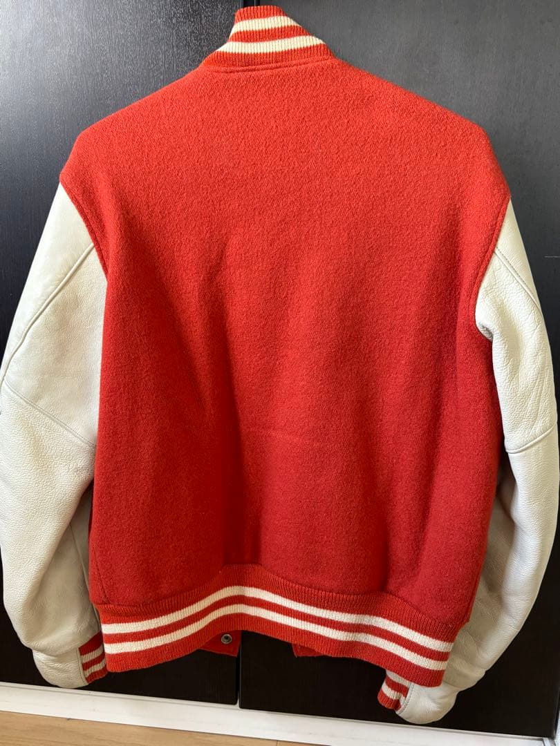 Golden Bear スタジャン オレンジ／白 S