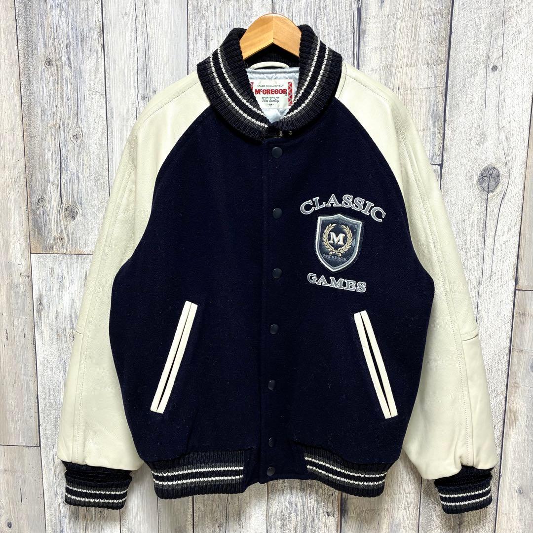 McGREGOR マクレガー 袖革 本革 牛革 レザー切替 スタジャン Mサイズ