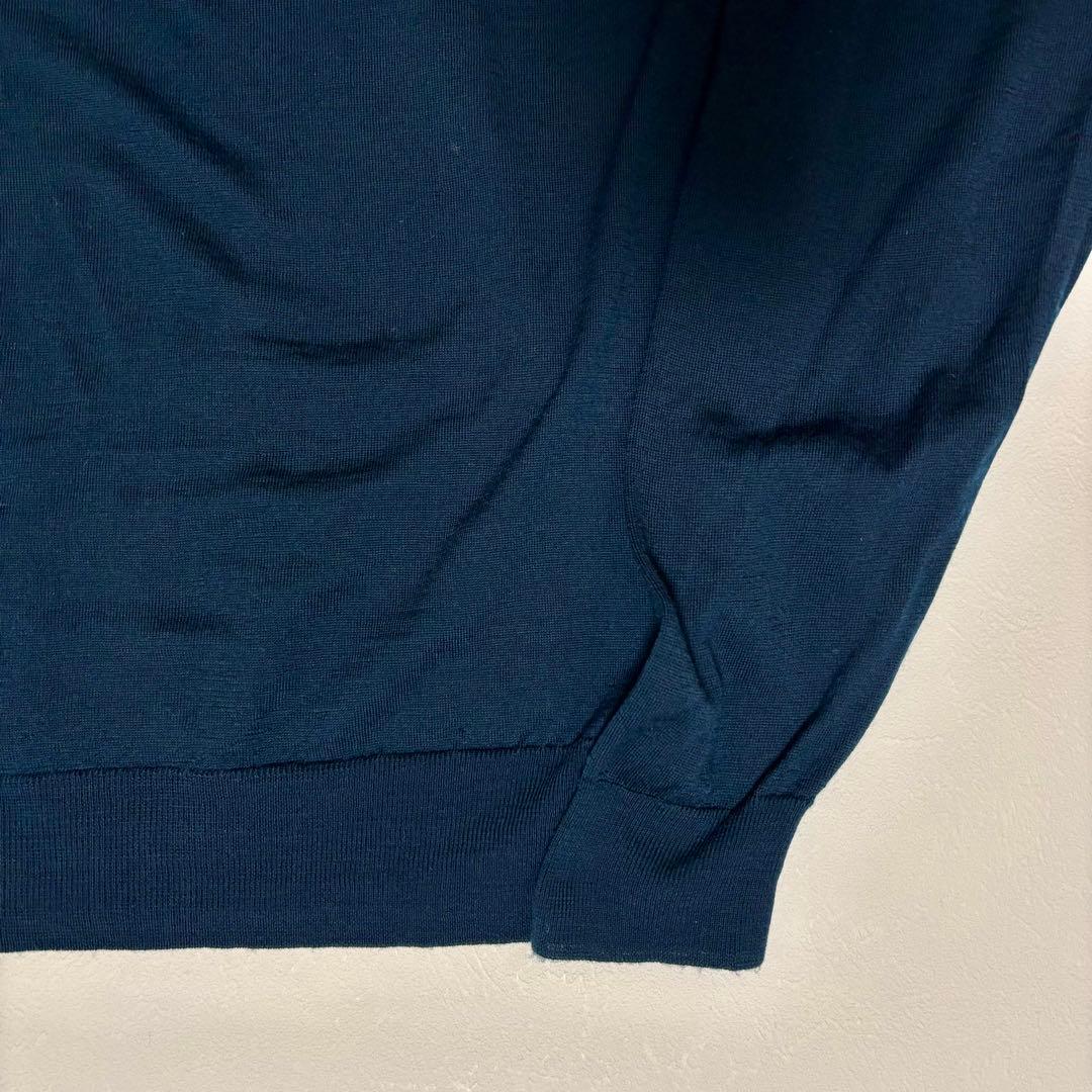 ジョンスメドレー タートルネックニット メリノウール GREEN M定価約5万円