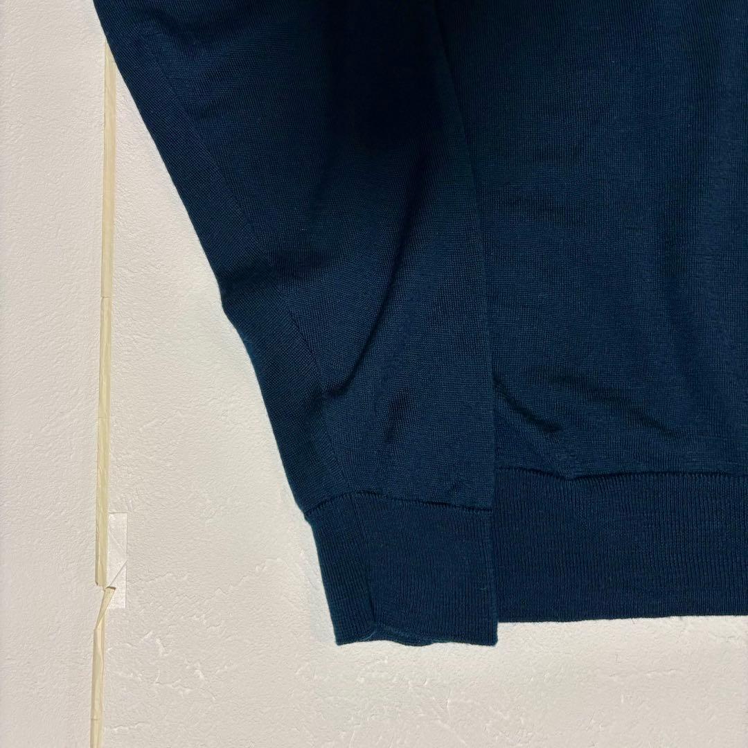 ジョンスメドレー タートルネックニット メリノウール GREEN M定価約5万円