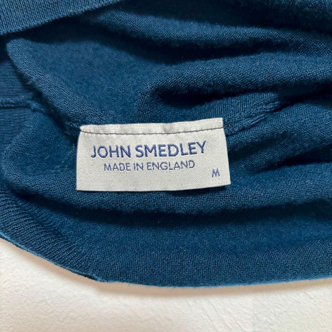 ジョンスメドレー タートルネックニット メリノウール GREEN M定価約5万円