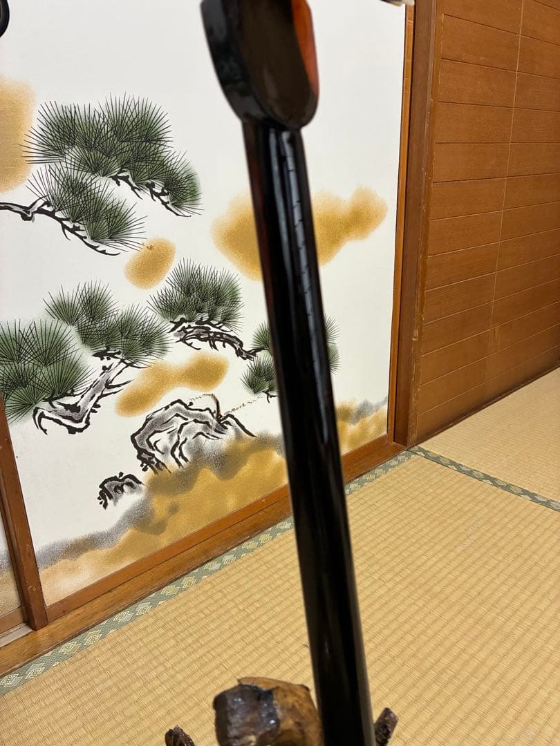 沖縄三線　島黒木！島クルチ！　本蛇皮一枚張り！⑤㉖