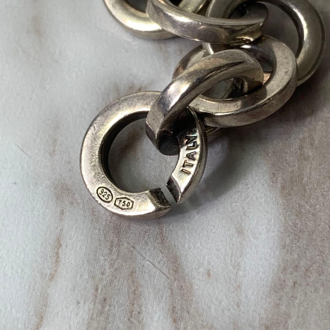 2001年製 ティファニー サークルリンクブレスレット k18 シルバー925