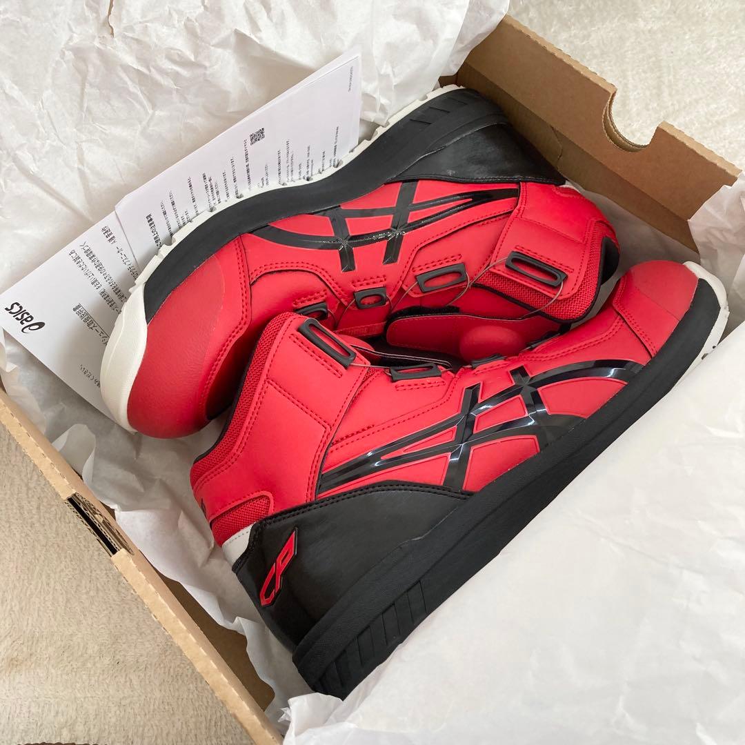新品　アシックス 安全靴 ウィンジョブ CP304 BOA 27.5cm 赤黒