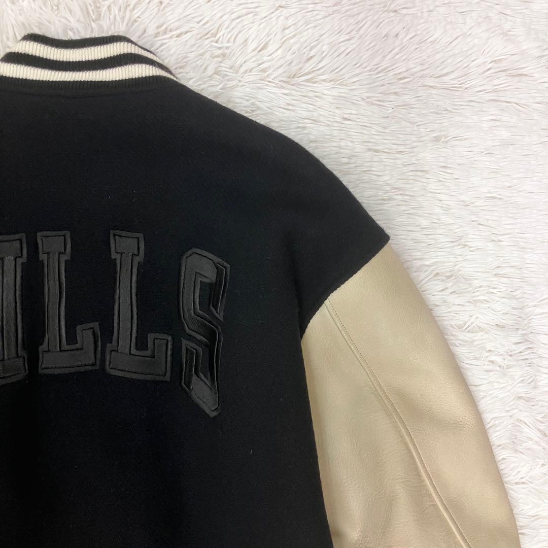 SWAGGER スワッガー 袖革スタジャン メルトンウール レザー 中綿 XL