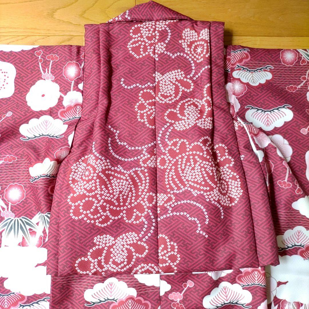 【新品】七五三３歳用被布コートセット 女の子 ひよこ商店 レトロ赤