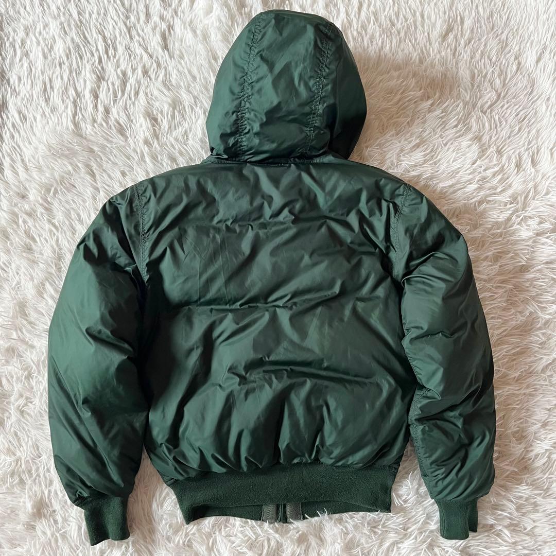 ポロラルフローレン ダウンジャケット ポニー刺繍 フード 緑グリーン S