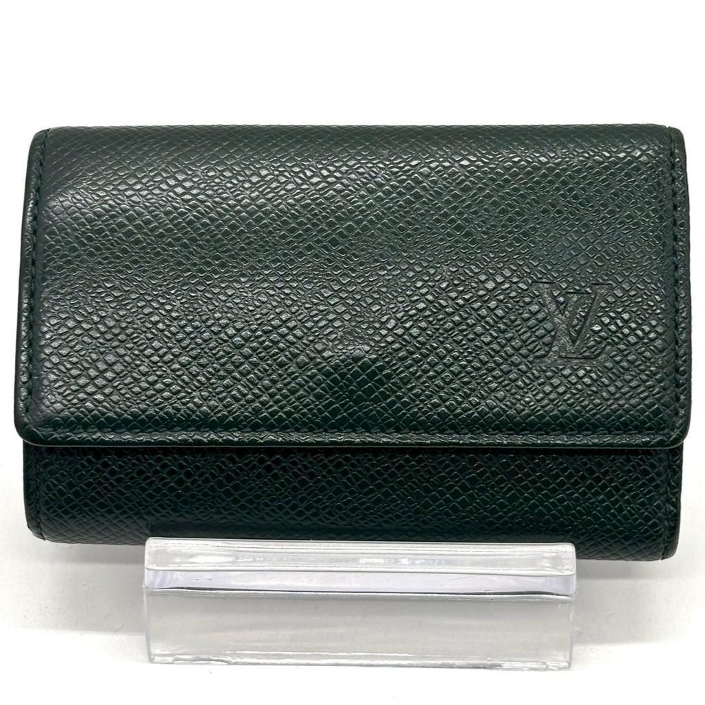 ルイヴィトン キーケース タイガ ミュルティクレ6 レザー グリーン