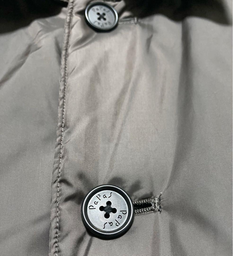 Papas パパス ステンカラー ロング ダウン コートフェザー 5％ L