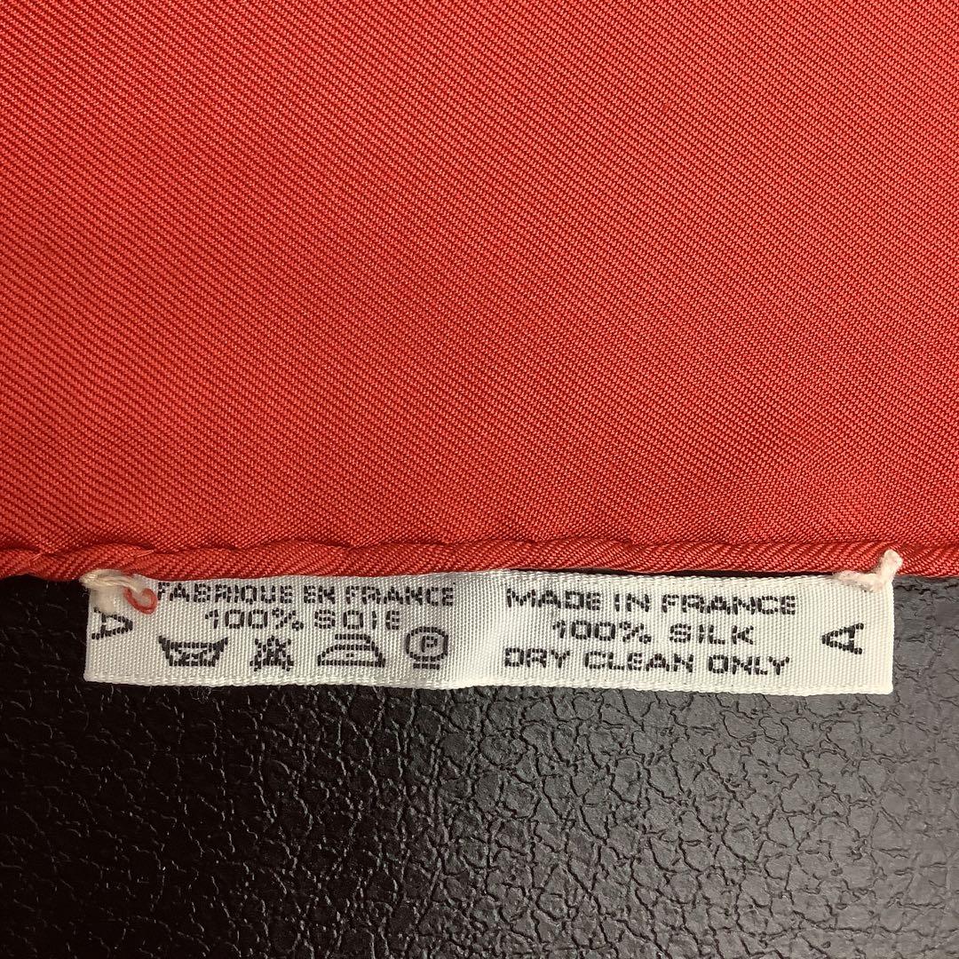 さ*こ様 【美品】HERMES エルメス スカーフ バンダナ 馬柄 レッド系