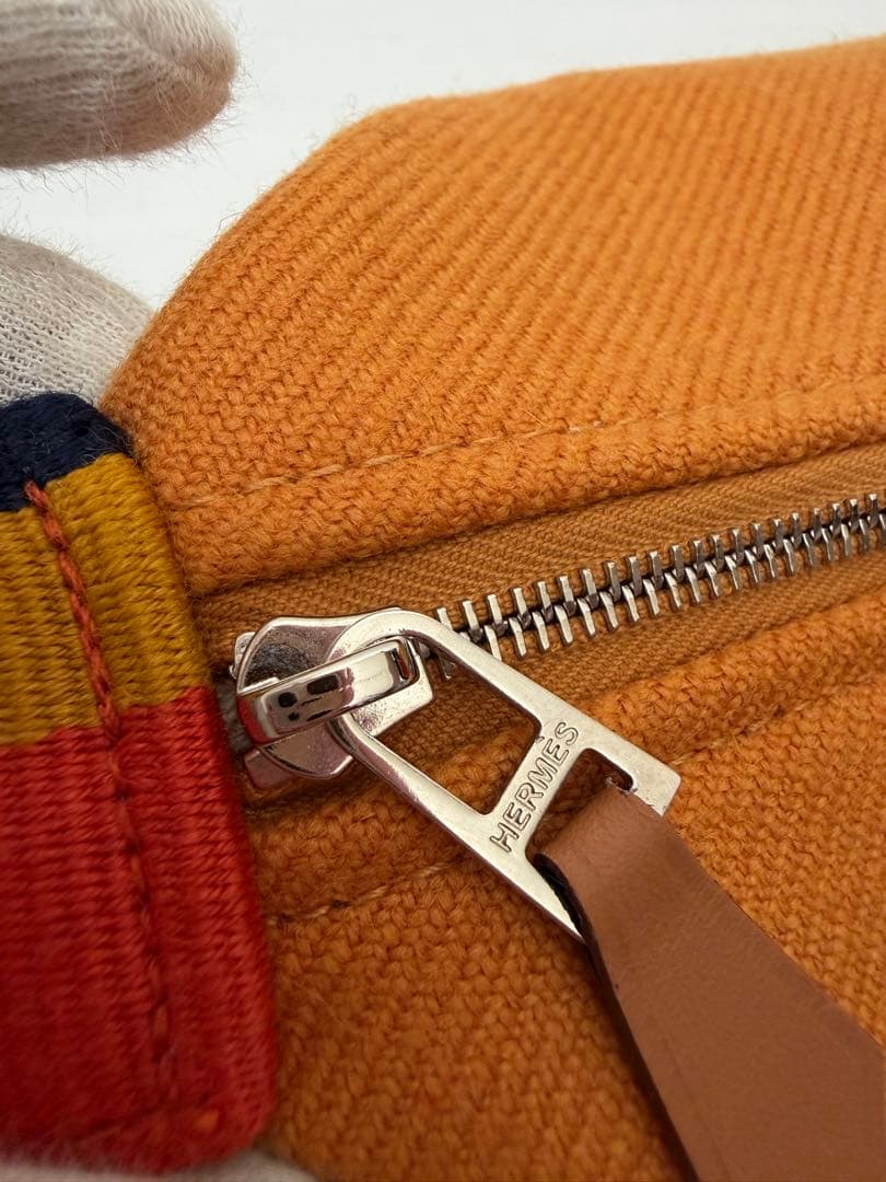 【エルメス】バス用ポーチ 《ブリッド・ア・ブラック》 PM イエロー