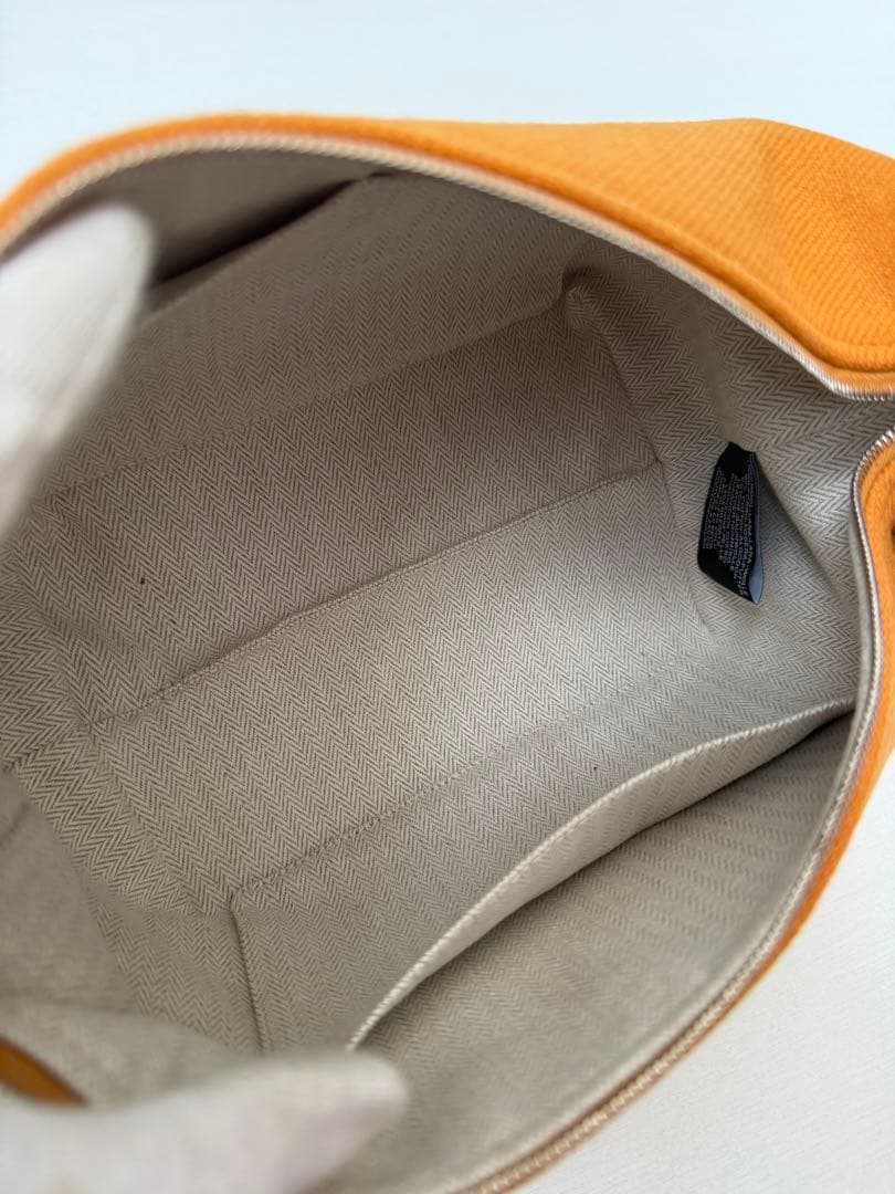 【エルメス】バス用ポーチ 《ブリッド・ア・ブラック》 PM イエロー