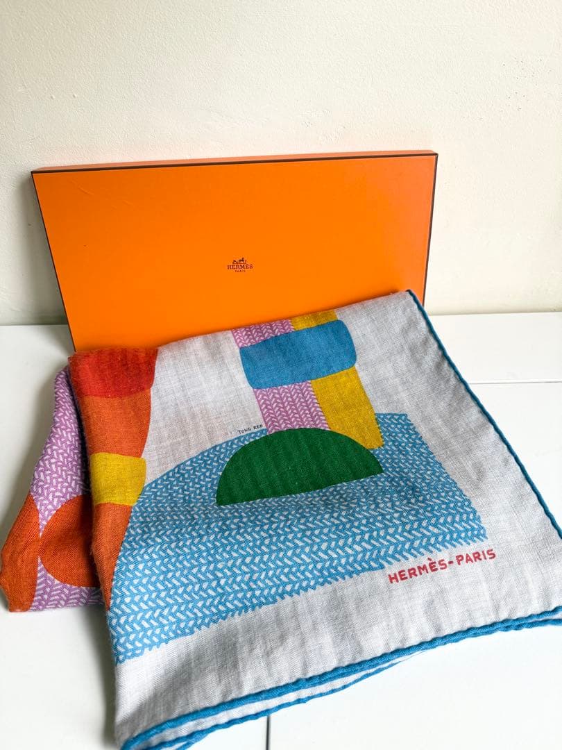 エルメス　カレジェアン　140 カシミヤ　モン・プルミエ・ギャロップ