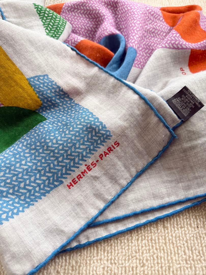 エルメス　カレジェアン　140 カシミヤ　モン・プルミエ・ギャロップ