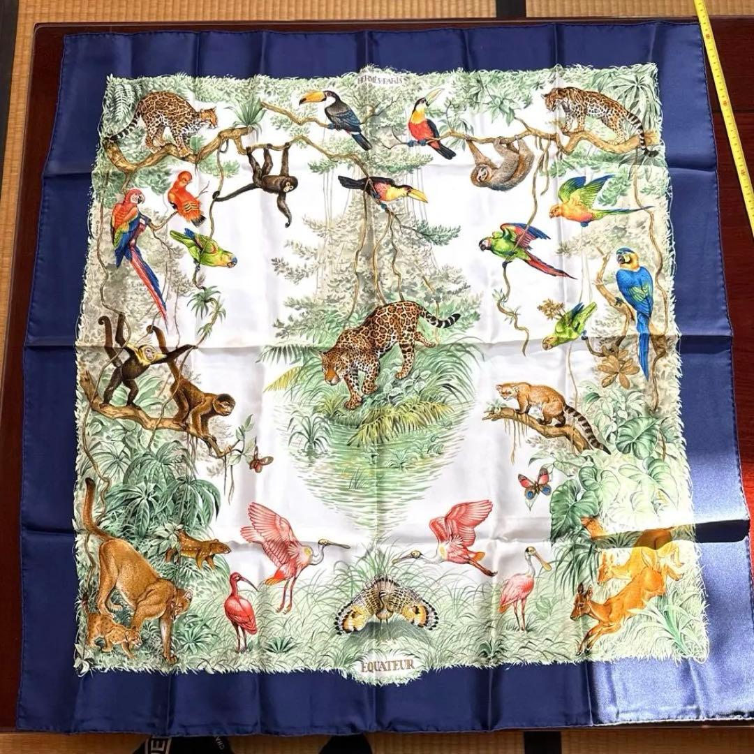 エルメス カレ90 赤道直下 ロベールダレ スカーフ