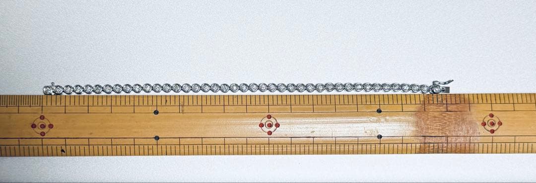 ルイ！Pt850 テニスブレスレット ダイヤ2.0ctアップ 17.7g