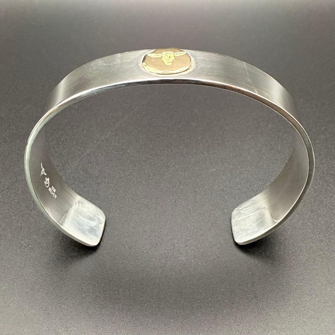 ●【美品】TADY&KING 平打ちバングル18K ロングホーン M