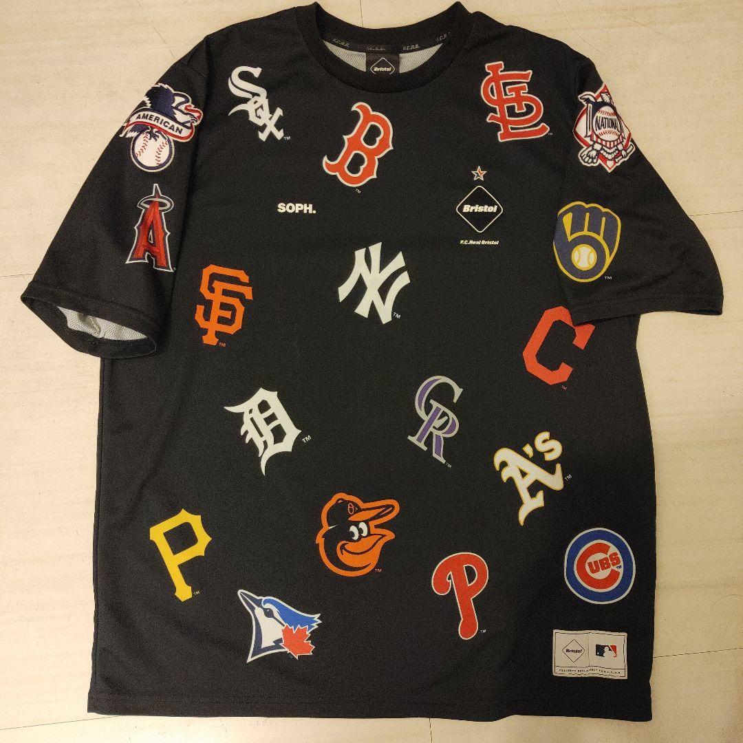 FCRB　SOPH MLBシャツ　Ｌサイズ　全チームロゴ入り ブラック