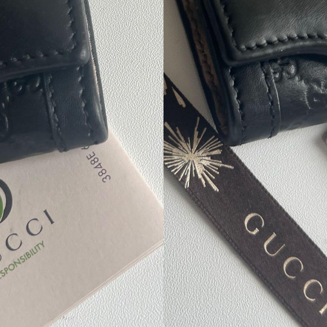365 美品 GUCCI グッチ マイクロシマ キーケース