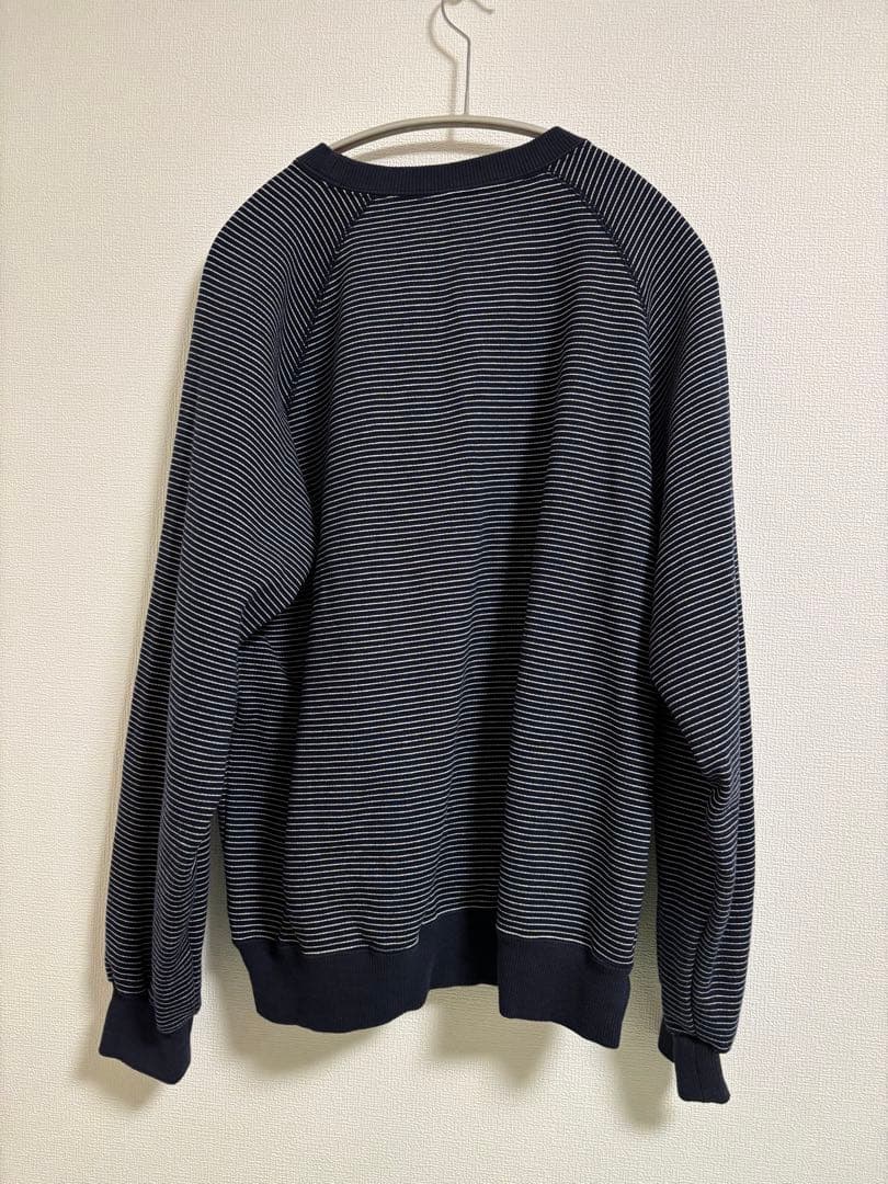 トップス ennoy BORDER CREW NECK SWEAT (NAVY)