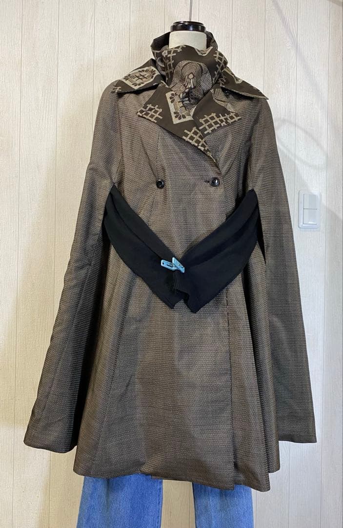 龍郷大島紬 男大島紬 リバーシブル ケープコート