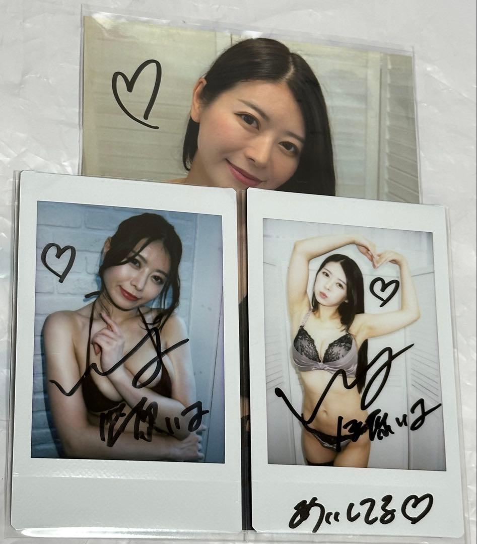 篠原いよ 3点セット チェキ 直筆サイン入りチェキ 生写真 コメント付