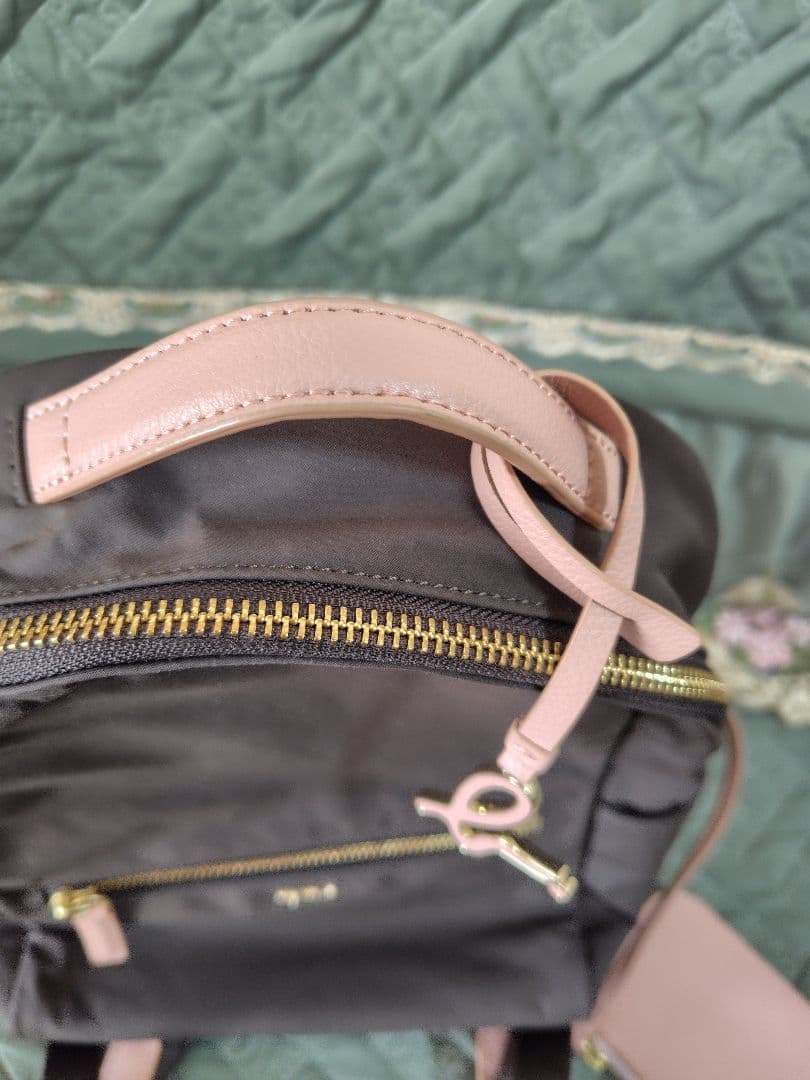 アニエスベー ピンク ブラウン リュック ミニ ポーチ付