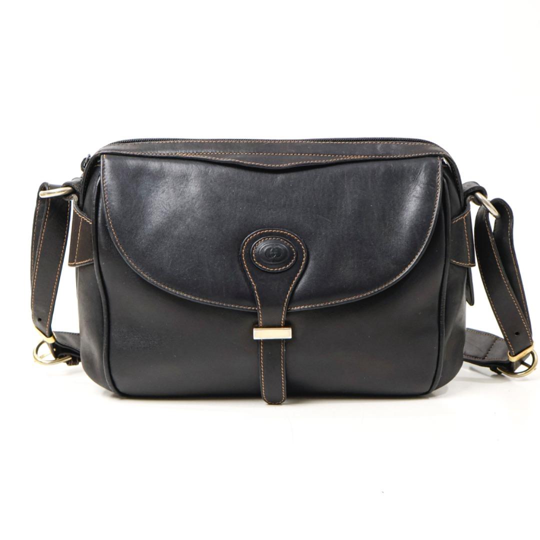 H5110-7◾️オールドグッチ レザーショルダーバッグ Y2K - メルカリ