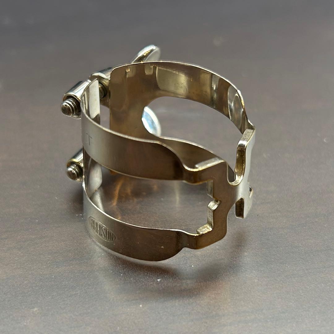 復刻版ハリソンリガチャー テナーサックス用　銀メッキ 中古品